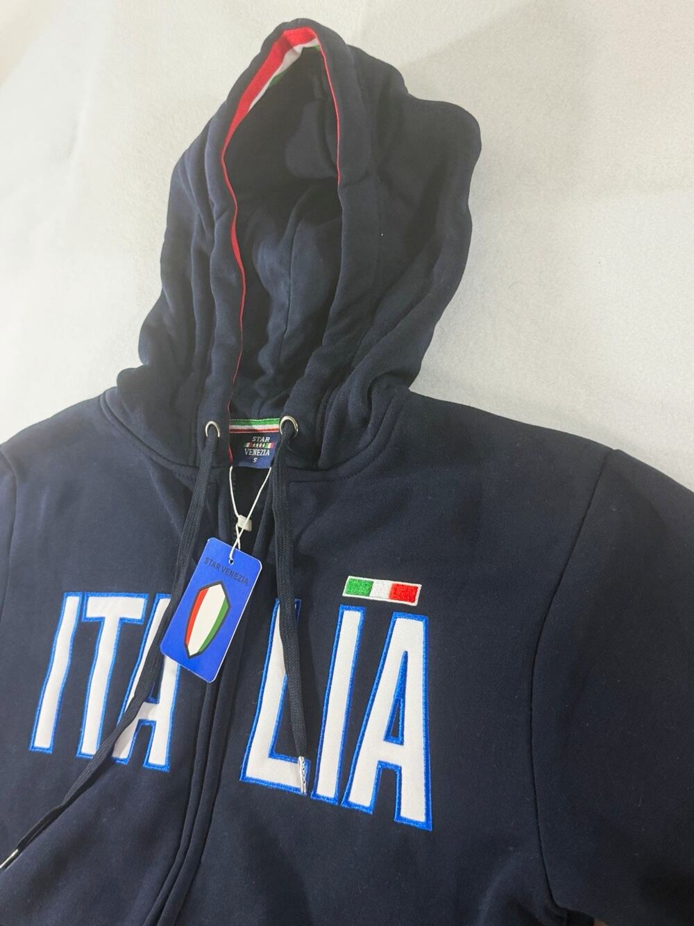 Star Venezia Italia Italy Navy Full Zip Hoodie S NWT